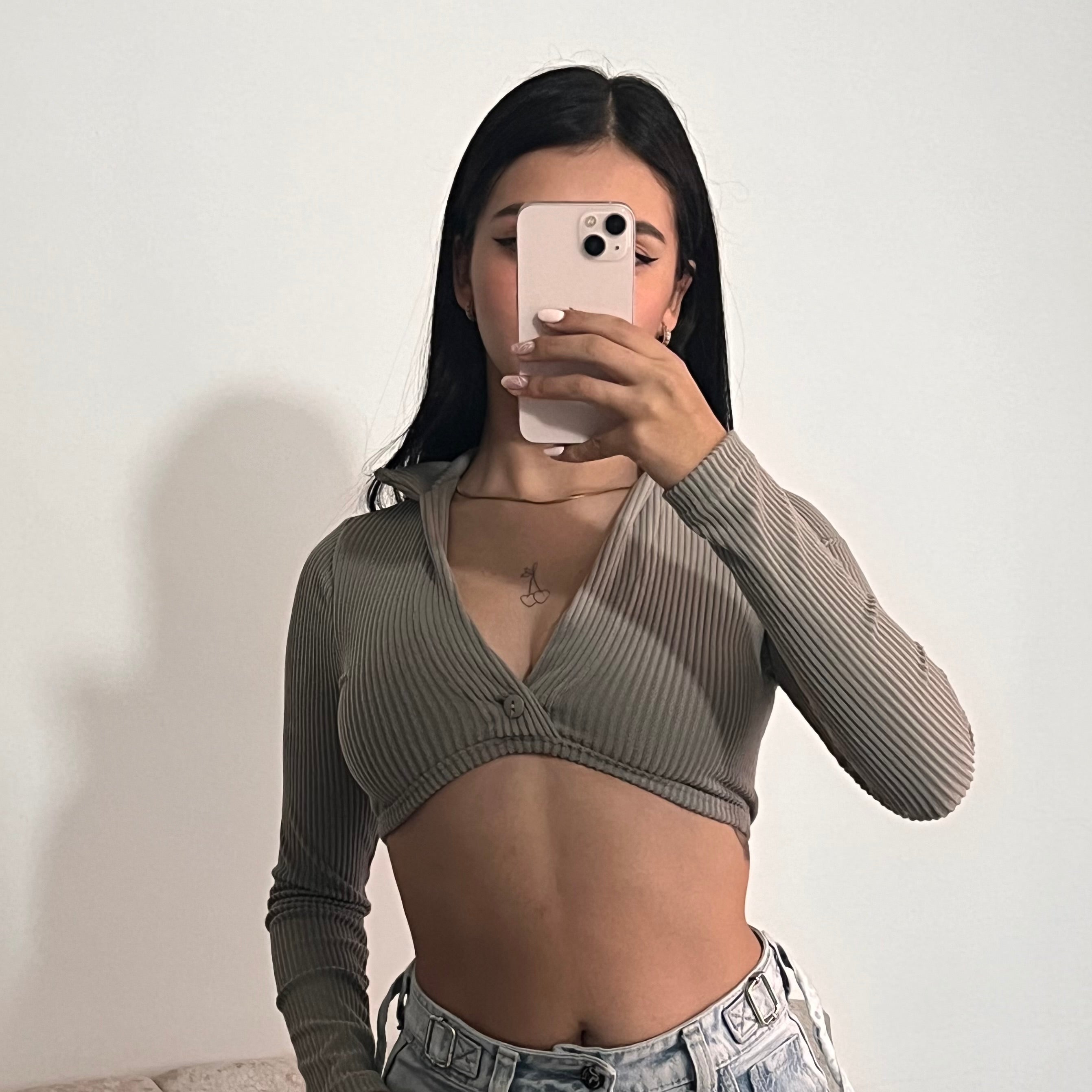 Button Crop Top