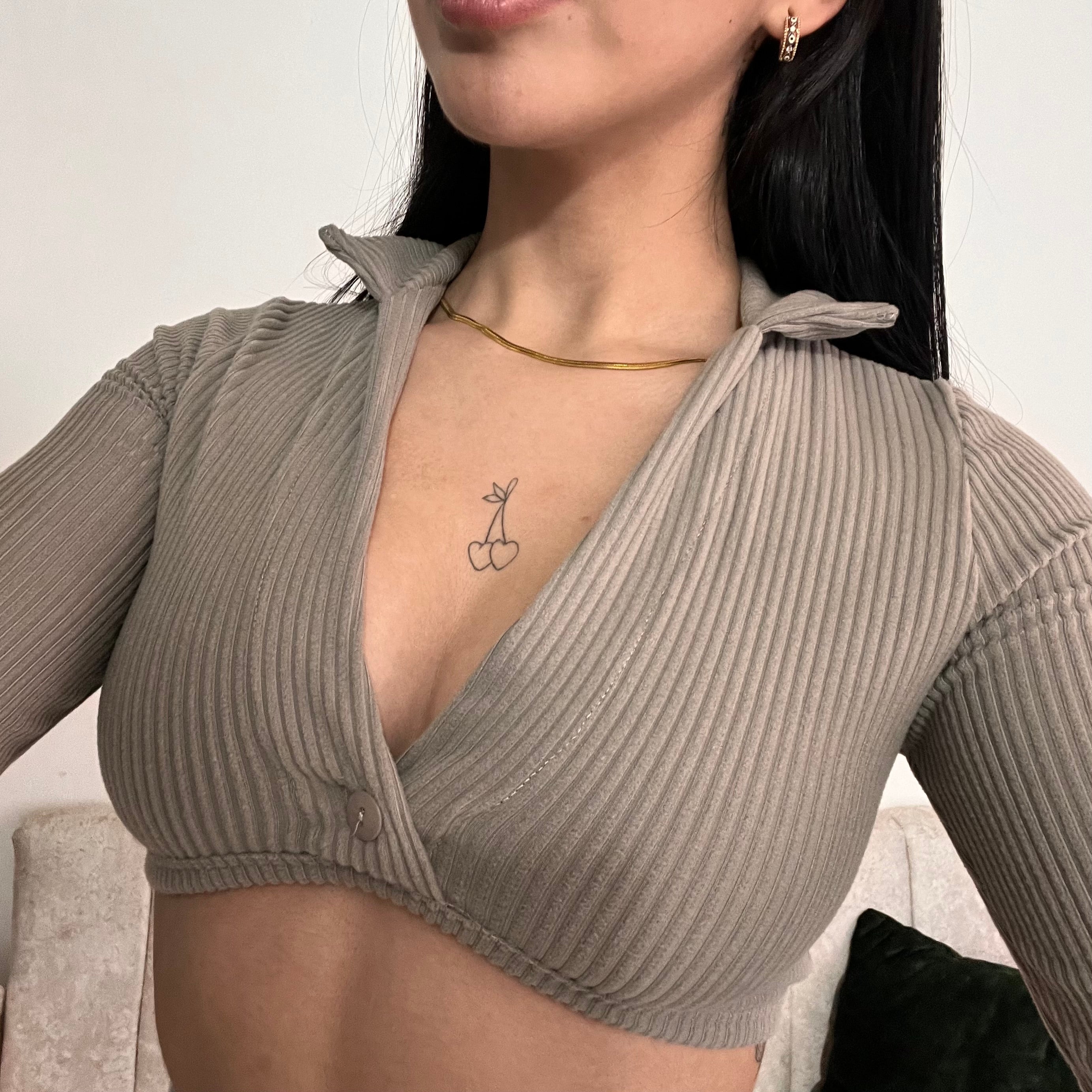 Button Crop Top