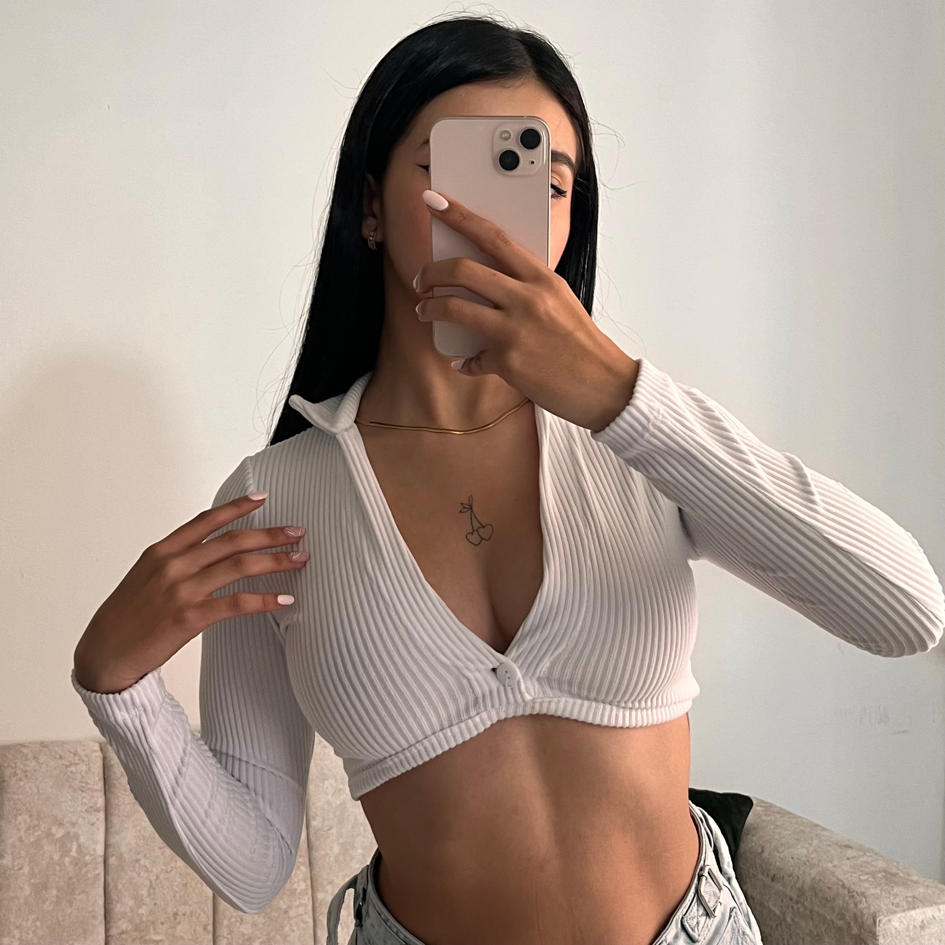 Button Crop Top